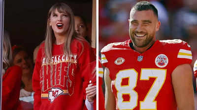 ​Travis Kelce and Taylor Swift balance football and fame with one arm