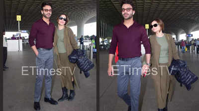 Ankita Lokhande and Vicky Jain spotted together at the airport, travel to Jodhpur, see pics
