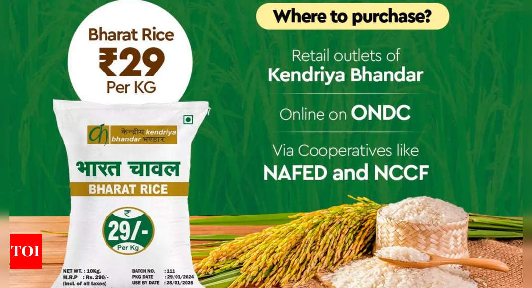 Buy Bharat Rice at Rs 29/kg – Prices, FAQs, and Details | Indian News | India Business News – Times of India