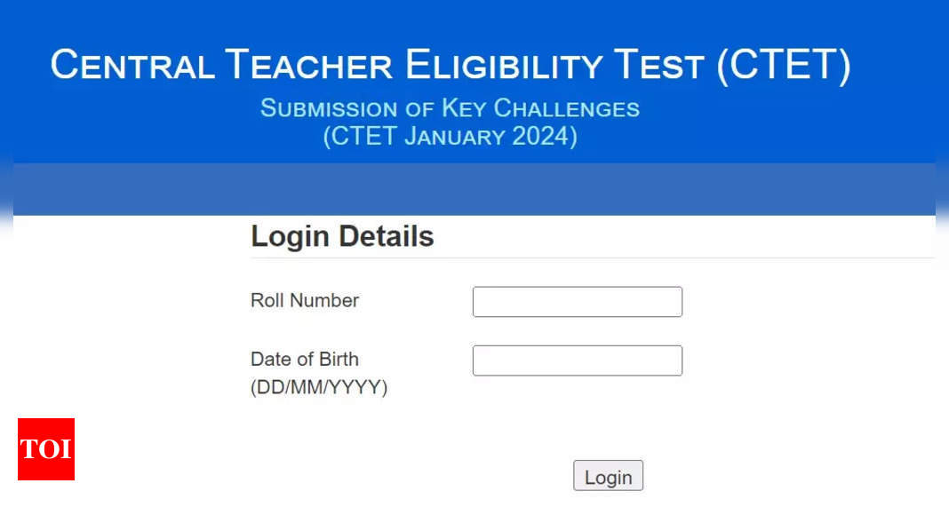 CTET Answer Key 2024 released at ctet.nic.in, direct link here