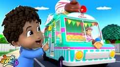 English Nursery Rhymes: Kids Video Song in English 'Wheels on the Ice Cream Truck'