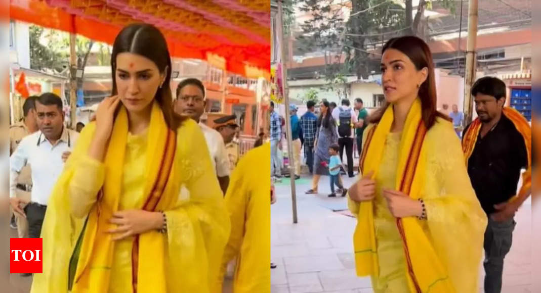 Kriti Sanon | Siddhi Vinayak Temple Visit | Teri Baaton Mein Aisa Uljha Jiya Release |