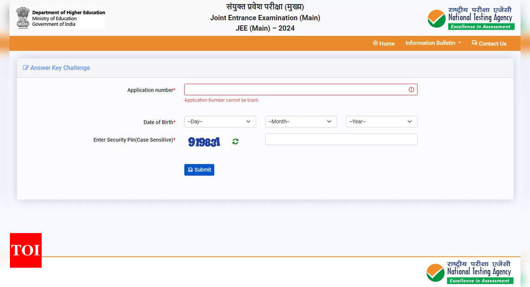 JEE Main 2024 Answer Key: Last Day to Raise Challenges at jeemain.nta.ac.in