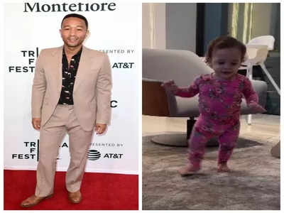 John Legend shares adorable video of daughter Esti taking first steps