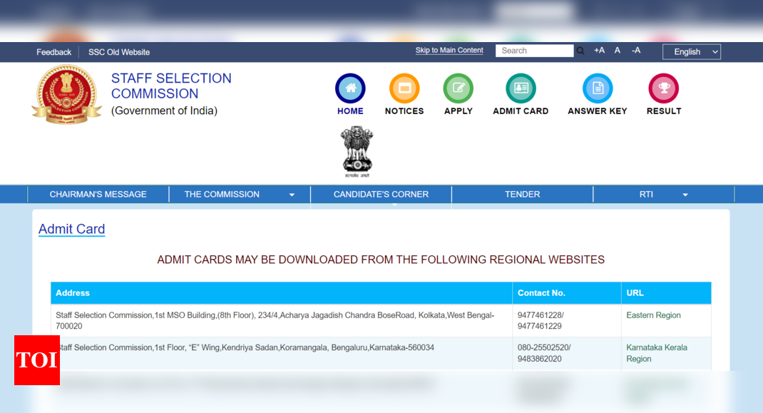 SSC GD Constable 2024: Admit card out for MP and Western region, direct links here |