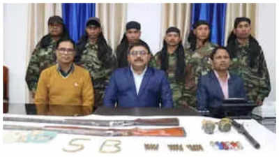 6 NLFT militants surrender in Tripura