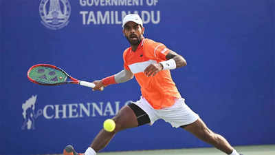 Chennai Open Challenger: Sumit Nagal braves shoulder pain to make eighth final