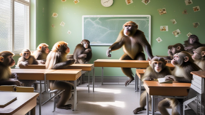 Students panic as monkeys enter classrooms of Lucknow school