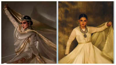 Bhagyashree recreates Rekha's iconic look: 'I know it is nothing close to original' - See photos