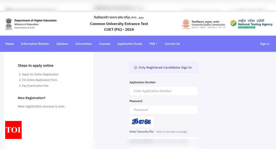 CUET PG correction window open: Correct your application form till Feb 13, direct link here