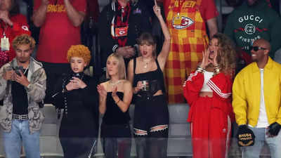 Watch: Taylor Swift chugs her drink during Super Bowl LVIII, sets off social media frenzy