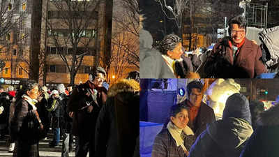 BTS pictures of Junaid Khan and Sai Pallavi's next untitled are OUT as the team shoots at the Sapporo Snow Festival, Japan