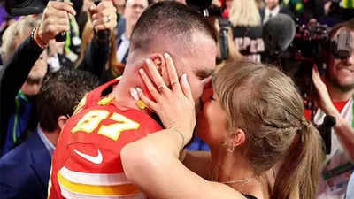 Watch: Taylor Swift shares romantic moment with Travis Kelce as Kansas City Chiefs win Super Bowl
