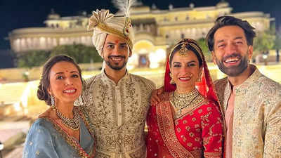 Bade Achhe's Nakuul Mehta shares photos from Kashmira Irani's wedding; says 'The weekend was spent celebrating the union of two of the most joyous, drunk in love people'