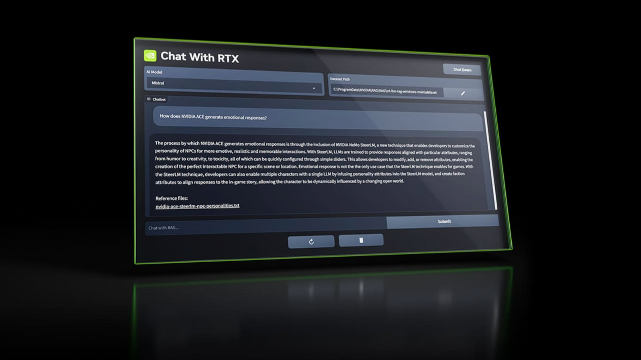 Nvidia meluncurkan ‘Chat with RTX’, chatbot bertenaga AI yang berjalan secara native di PC