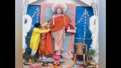 'Vulgar' Saraswati idol at Tripura government college sparks row, ABVP stages protest