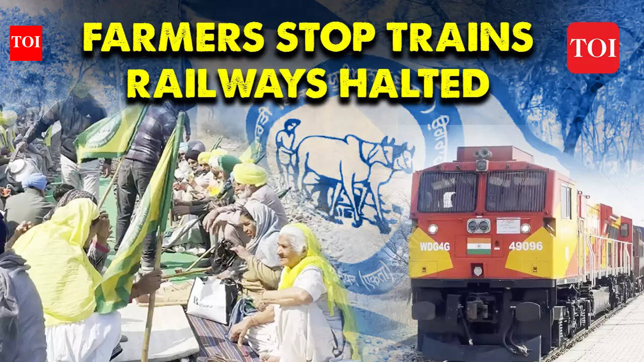 Rail Roko Andolan: Watch Farmers union block trains across Punjab; two ...