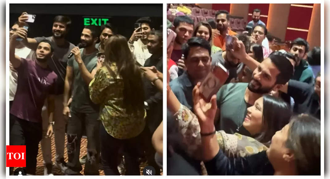 Shahid Kapoor Surprises Fans by Visiting a Theatre Screening ‘Teri Baaton Mein Aisa Uljha Jiya’; Netizens React – Watch Video |