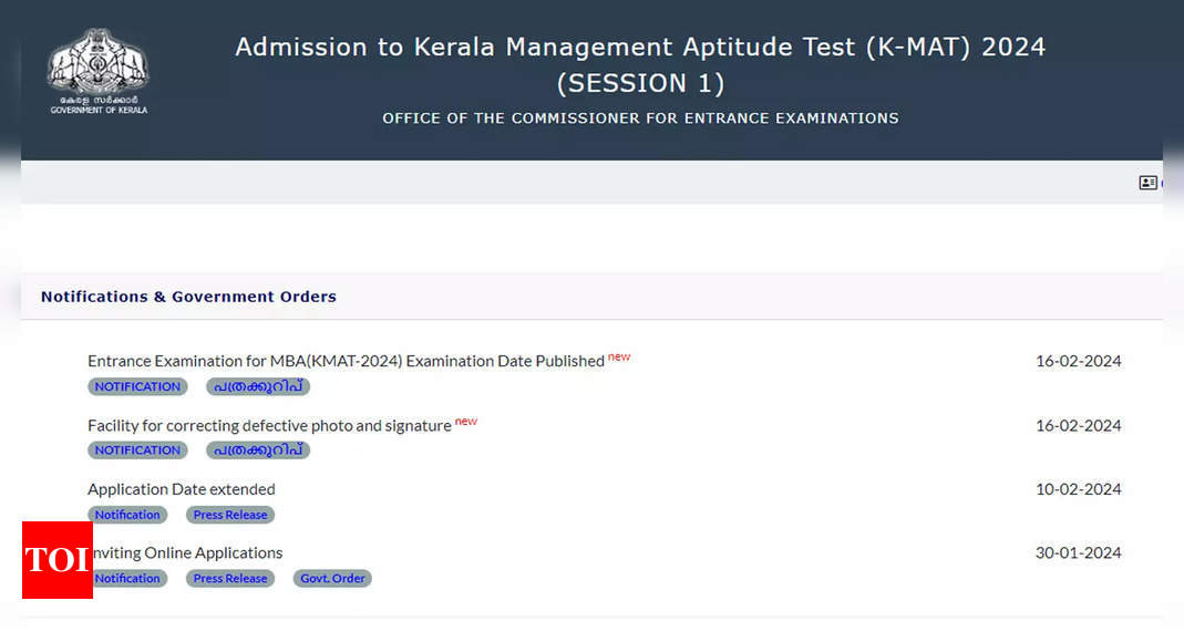 Kerala’s KMAT 2024 Session I Set for March 3: Corrections Open Till Feb 19 |