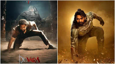 'Devara Part 1' gets a release date with an interesting new poster; fans compare the Jr. NTR's pose with Prabhas' in the 'Kalki 2898' poster