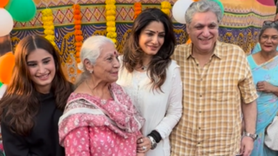 Raveena Tandon unveils 'chowk' named after her father, filmmaker Ravi Tandon