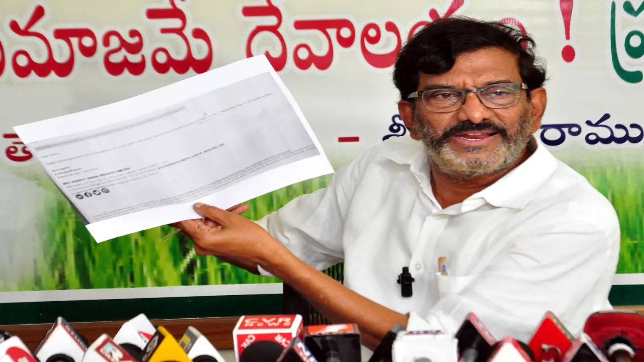 Somireddy alleges vessel with empty containers reached Krishnapatnam port | Amaravati News