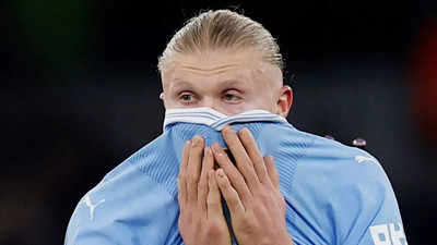 Watch: Man City's Erling Haaland pushes camera after a bad day at office