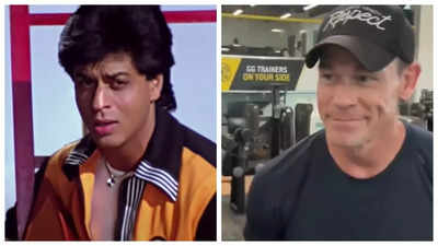 John Cena proves he is the ULTIMATE Shah Rukh Khan fan; sings 'Bholi Si Surat' from 'Dil To Pagal Hai' while training in the gym - WATCH