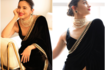 Alia Bhatt spells vintage elegance in a black velvet saree, pictures will leave you spellbound