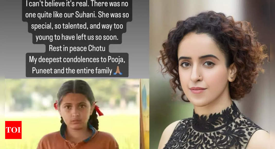 Sanya Malhotra expresses grief over the sudden demise of young actress Suhani Bhatnagar |