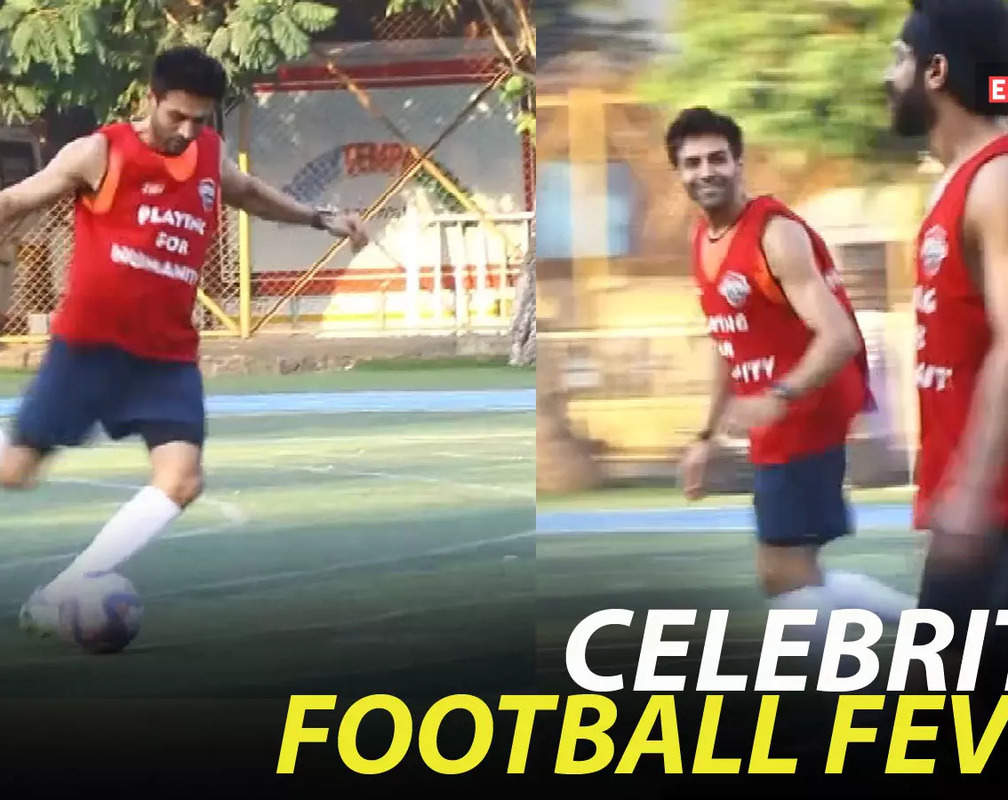 
Juhu's football fiesta: Kartik Aaryan, Abhimanyu Dasani, and Aparshakti Khurana's energetic showdown!
