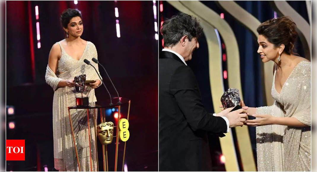 Deepika Padukone presents Jonathan Glazer with the Best Film not in the English language for The Zone of Interest at BAFTA 2024 |