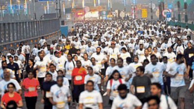 4,400 runners on Mumbai's Atal Setu for inaugural L&T Sea Bridge Marathon in association with TOI and MMRDA