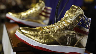 Donald Trump launches 'Never Surrender' gold sneakers