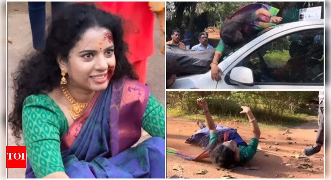 Stephy Leone Shares BTS Video of Her Accident Scene in ‘Bhavana’; Fans Applaud Her Dedication | – Times of India Stephy Leone Shares BTS Video of Her Accident Scene in ‘Bhavana’; Fans Applaud Her Dedication | – Times of India
