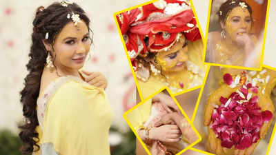 Mandy Takhar's wedding: Actress looks radiant in photos from her haldi ceremony