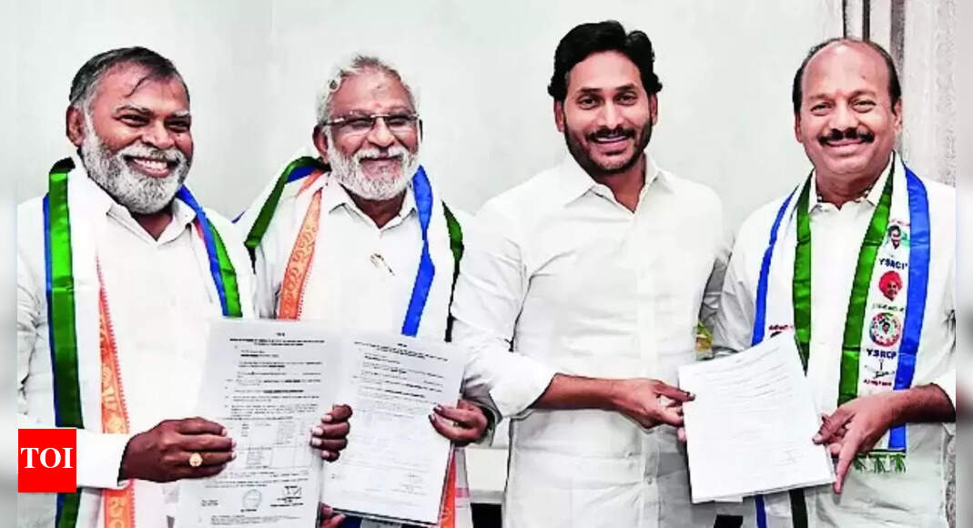 YSRCP nominees Subbareddy, Baburao and Raghunath Reddy elected to Rajya ...