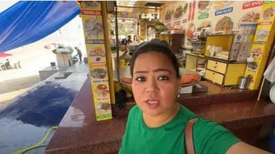 Bharti Singh visits Juhu Chowpatty after 12 years, enjoys street and south indian food on the beach