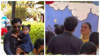 Ranbir Kapoor brings Raha to Kareena Kapoor's son Jeh's birthday party - See photos