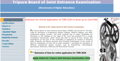 Tripura JEE 2024 registrations close tomorrow, here's the direct link to apply