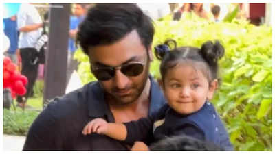 Ranbir Kapoor carries daughter Raha to Jehangir Ali Khan's Birthday Bash; netizen says, 'Daddy's angel'