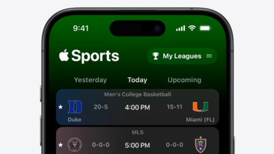 Apple launches new Sports app with real-time scores, stats and betting odds