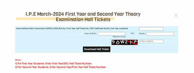 AP Inter Hall Ticket 2024 for 1st, 2nd year released, download link here