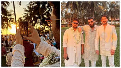 Aditya Roy Kapur turns photographer for Rakul Preet Singh-Jackky Bhagnani at the wedding; Arjun Kapoor shares inside pictures