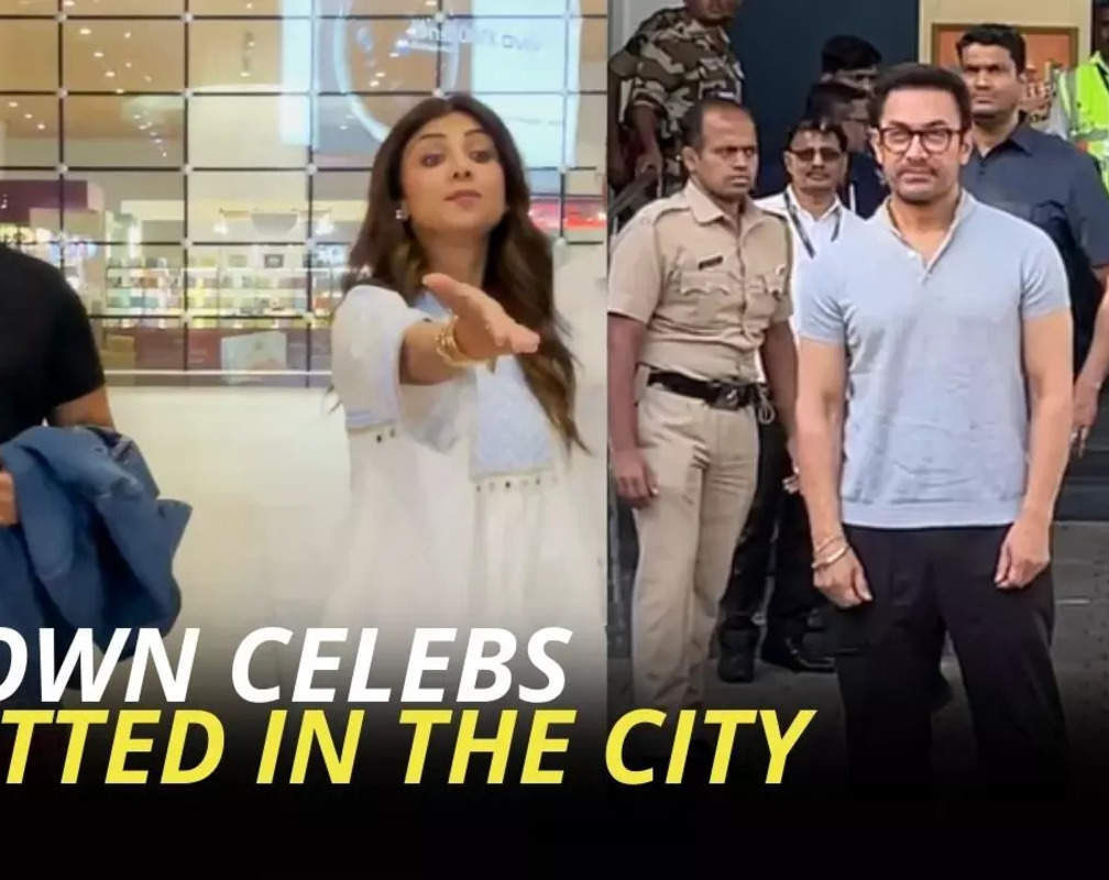 
#CelebrityEvenings: Aamir Khan, Shilpa Shetty, Shriya Saran & more celebs spotted in the city
