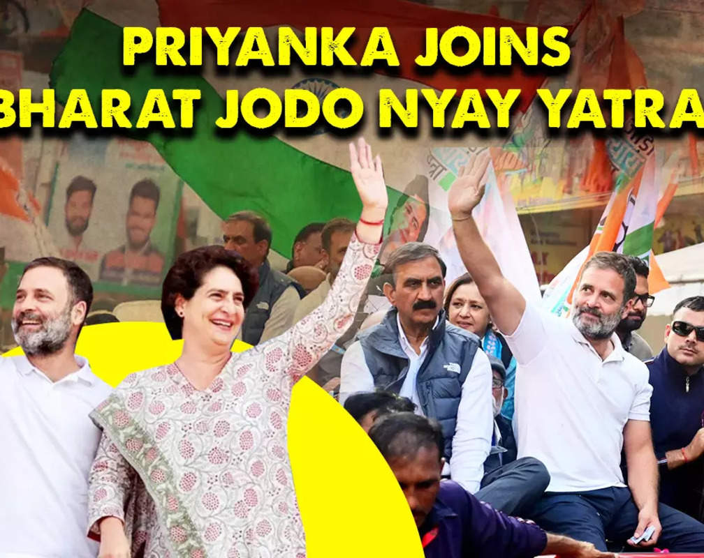 
UP: Priyanka Gandhi joins Bharat Jodo Nyay Yatra in Moradabad
