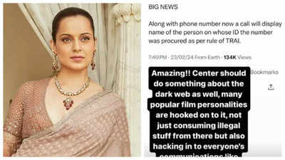 Kangana Ranaut alleges 'popular film personalities' use the dark web to HACK into people’s communications app