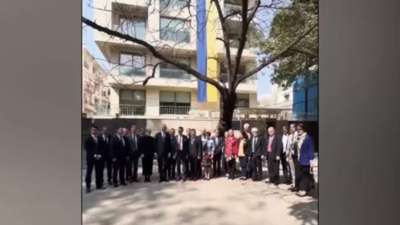 Ukraine Embassy in India, European Union delegation observe minute of silence to mark second anniversary of Russia's war