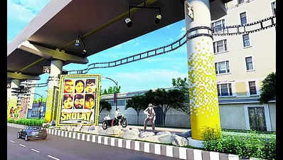 Bollywood theme display to be installed beneath Metro 2B line