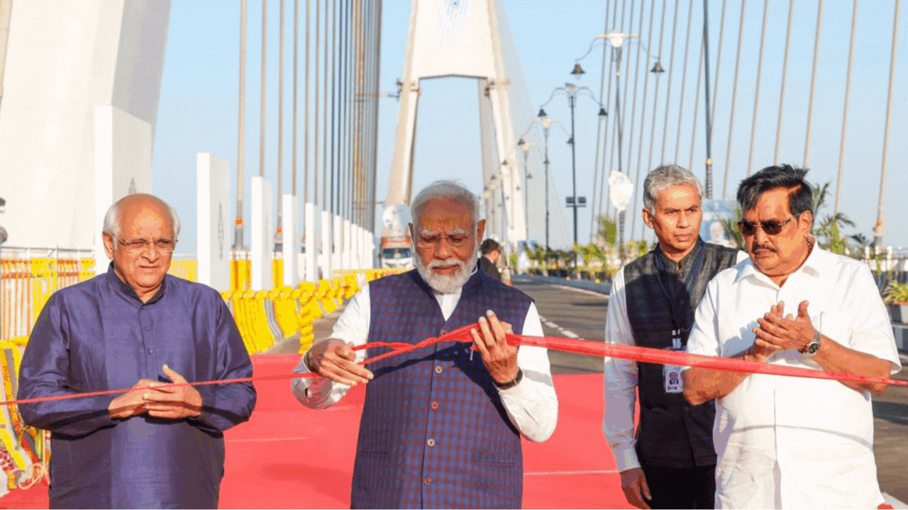 PM Modi inaugurates 'Sudarshan Setu', India's longest cable-stayed